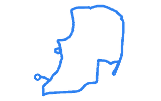 Route shape for Route 2 at Liverpool (Widnes) DTC