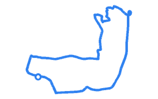 Route shape for Route 4 at Liverpool (Widnes) DTC