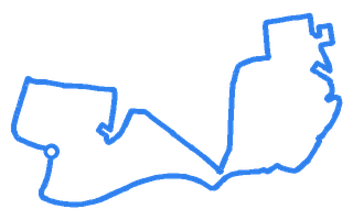 Route shape for Route 10 at Liverpool (Widnes) DTC
