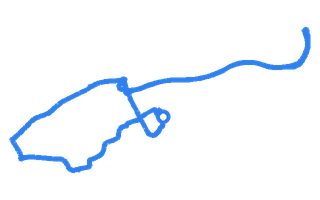 Route shape for Route 1 at Livingston DTC