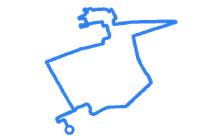 Route shape for Route 12 at Livingston DTC