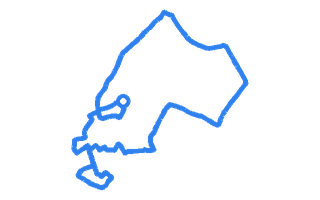 Route shape for Route 2 at Llanelli DTC