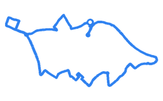 Route shape for Route 4 at Llanelli DTC