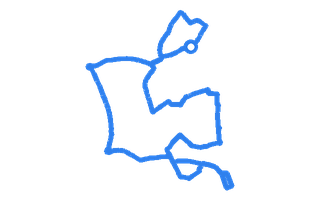 Route shape for Route 5 at Llanelli DTC