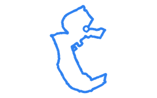Route shape for Route 12 at Llanelli DTC