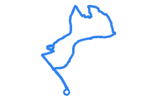 Route shape for Route 6 at Llantrisant DTC