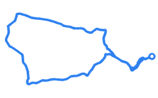 Route shape for Route 13 at Llantrisant DTC