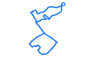 Route shape for Route 2 at Loughborough DTC