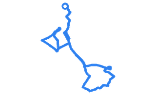 Route shape for Route 9 at Loughborough DTC