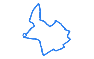 Route shape for Route 2 at Loughton DTC
