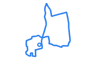Route shape for Route 12 at Lowestoft DTC