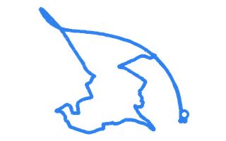 Route shape for Route 1 at Ludlow DTC