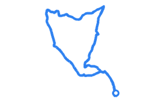 Route shape for Route 3 at Ludlow DTC