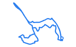 Route shape for Route 14 at Ludlow DTC