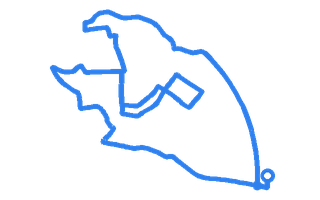 Route shape for Route 15 at Ludlow DTC