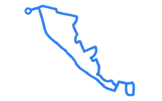 Route shape for Route 1 at Maidstone DTC