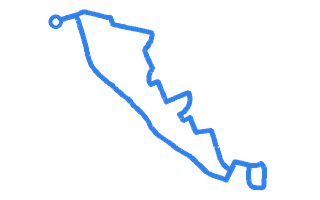 Route shape for Route 4 at Maidstone DTC
