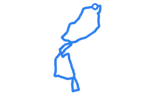 Route shape for Route 2 at Manchester (Bredbury) DTC