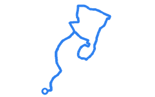 Route shape for Route 4 at Manchester (Bredbury) DTC