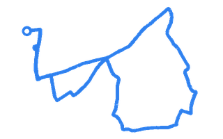 Route shape for Route 12 at Manchester (Bredbury) DTC