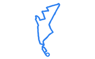 Route shape for Route 1 at Manchester (Hyde) DTC