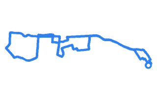 Route shape for Route 2 at Manchester (Hyde) DTC
