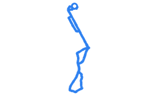 Route shape for Route 1 at Manchester (Sale) DTC