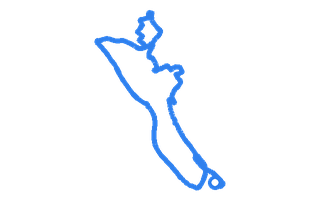 Route shape for Route 1 at Merthyr Tydfil DTC