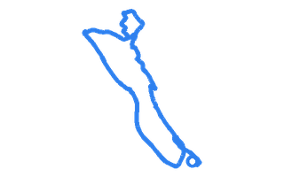 Route shape for Route 2 at Merthyr Tydfil DTC
