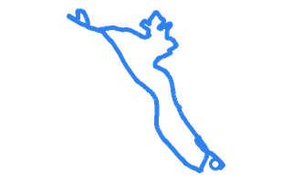 Route shape for Route 4 at Merthyr Tydfil DTC