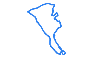 Route shape for Route 14 at Merthyr Tydfil DTC