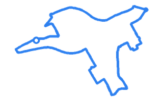 Route shape for Route 4 at Middlesbrough DTC