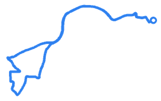 Route shape for Route 9 at Middlesbrough DTC