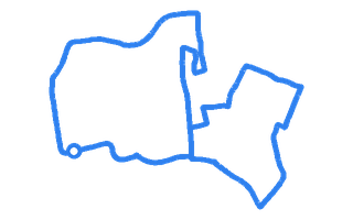 Route shape for Route 9 at Mitcham DTC (Hilton HOTEL)