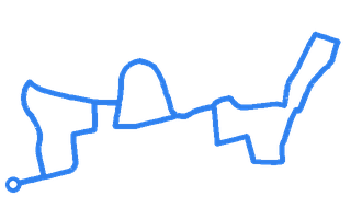 Route shape for Route 13 at Mitcham DTC (Hilton HOTEL)
