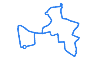 Route shape for Route 14 at Mitcham DTC (Hilton HOTEL)
