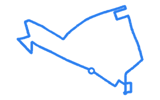 Route shape for Route 4 at Mitcham (London) DTC