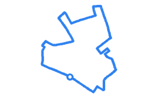 Route shape for Route 6 at Mitcham (London) DTC