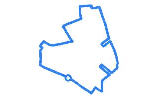 Route shape for Route 7 at Mitcham (London) DTC