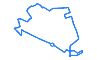 Route shape for Route 9 at Mitcham (London) DTC