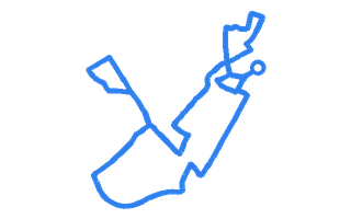 Route shape for Route 1 at Monmouth DTC