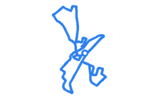Route shape for Route 6 at Monmouth DTC