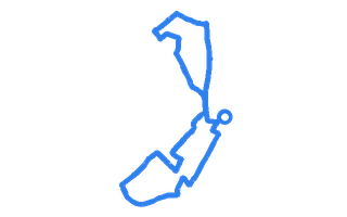 Route shape for Route 9 at Monmouth DTC