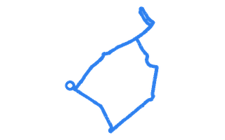 Route shape for Route 1 at Morden DTC