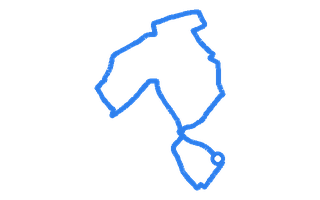 Route shape for Route 9 at Morden DTC