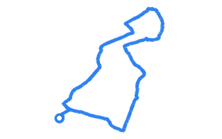 Route shape for Route 12 at Nelson DTC