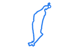 Route shape for Route 14 at Nelson DTC