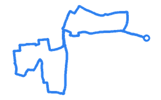 Route shape for Route 1 at Newbury (Hambridge Lane) DTC