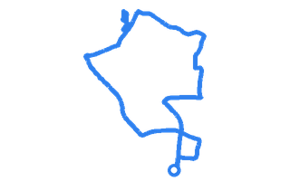 Route shape for Route 3 at Newport (Gwent) DTC