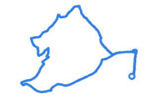 Route shape for Route 6 at Newport (Gwent) DTC